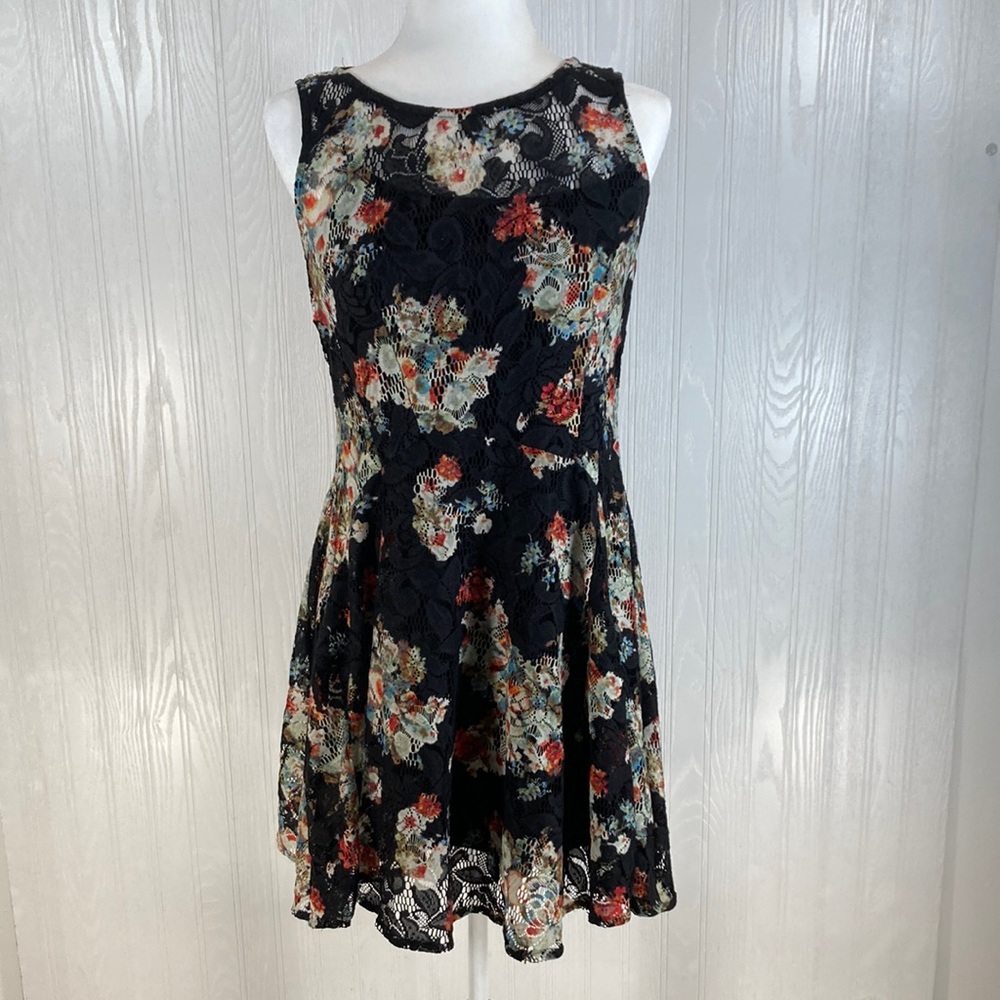 BeBop Lace Dress Black Large Juniors